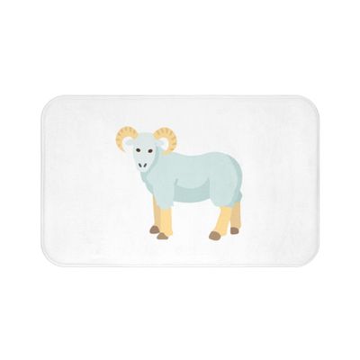 Bath Mat fits UNC Chapel Hill Rameses Mascot Cartoon | Alma Mater | Chapel Thrill | North Carolina | Graduation Gift | Carolina Blue (Size: 24"  17")