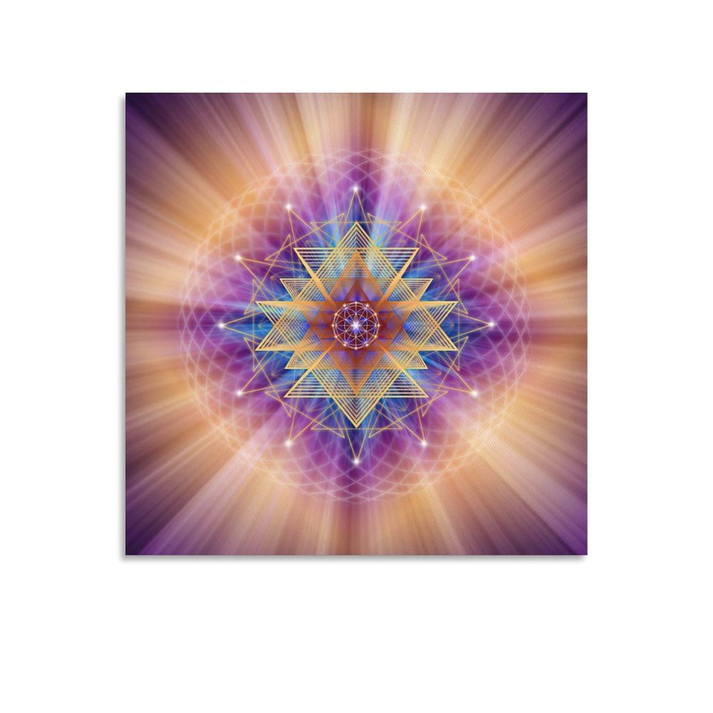 AAHARYA Posters Sacred Geometry Art Paintings for Wall Decorations Home Decor Canvas Painting Posters And Prints Wall Art Pictures for Living Room Bedroom Decor 16x16inch(40x40cm) Unframe-style-1