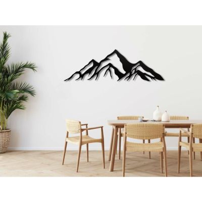 Bisamu Rocky Mountains Metal Wall Art, Metal Rocky Mountains Metal Wall Decor, Rocky Mountains Art, Mountains Metal Art, Metal Wall Art, Housewarming Gift (15"X12" / 114 X 30cm)