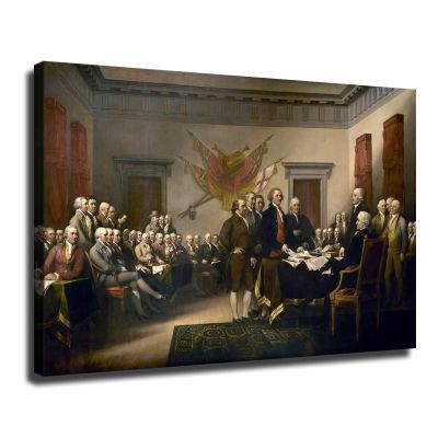 ARroio John Trumbull Declaration of Independence Poster HD Printing Picture Personalized Wall Art Suitable for Home Room Living Room Bedroom Studio Modern Decorate (2436inch-No Framed)
