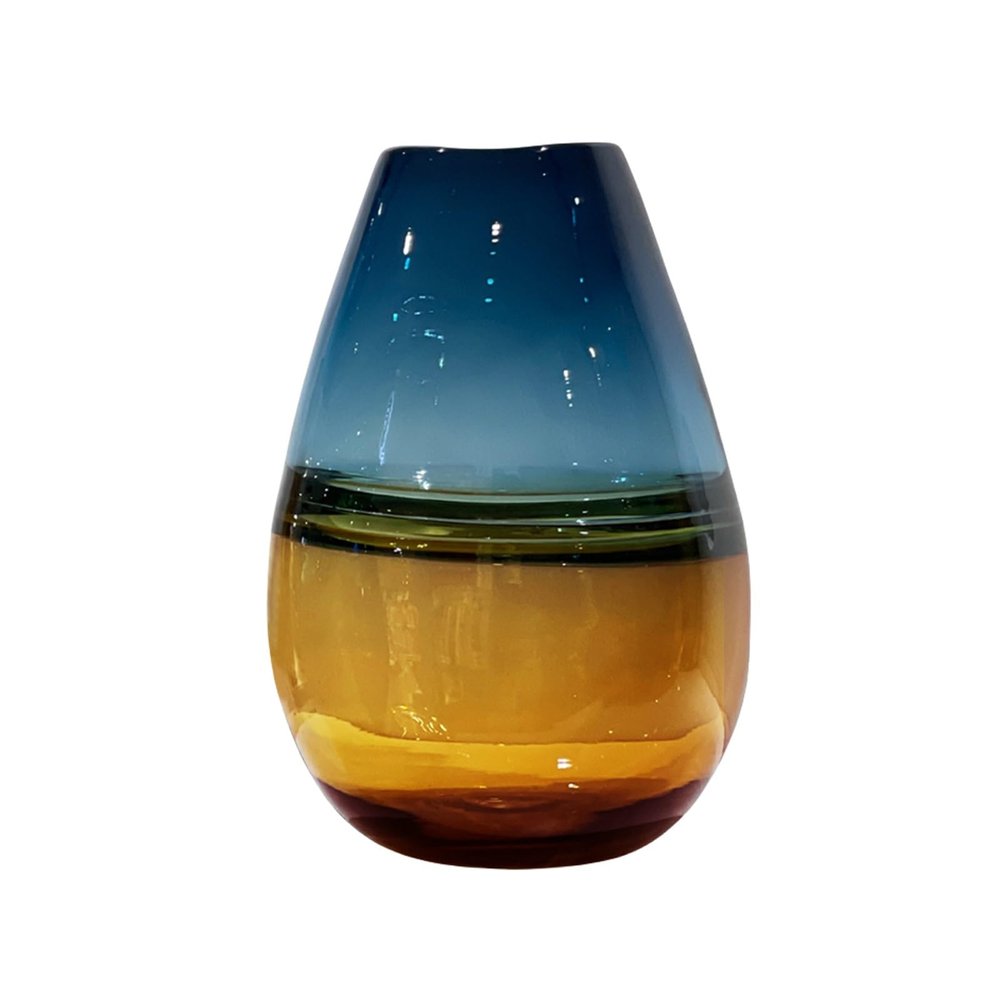 YIORYO Modern Glass Vase, Light Luxury Gradient Glass Vase,Large Flower Vases for Home, Office, Decor, Wedding Centerpieces (Size : Large)