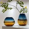 YIORYO Modern Glass Vase, Light Luxury Gradient Glass Vase,Large Flower Vases for Home, Office, Decor, Wedding Centerpieces (Size : Large) view 3