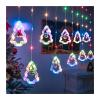 New Christmas Curtain Light String Santa Claus Christmas Tree Shape Flashing LED Room Window Decoration Hanging (Size : L) view 1