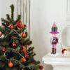 HAKIDZEL Wooden Nutcracker Figurine Puppet Toy Festive Cake Ornament for Home Decor for Holidays and Special Occasions Chic Wooden Soldier Decoration view 3