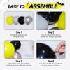 133PCS Black Yellow and Silver Balloons Arch Garland Kit, Bat Theme Balloon Arch for Man with Foil Balloons for Baby Shower Bat Theme Birthday Party Decorations view 3