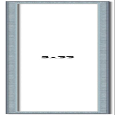 CountryArtHouse 5x33 Frame Blue Solid Wood Picture Frame - Complete Modern Photo Frame Includes UV Acrylic Plexiglass, Acid Free Foam Backing Board and Hanging Hardware