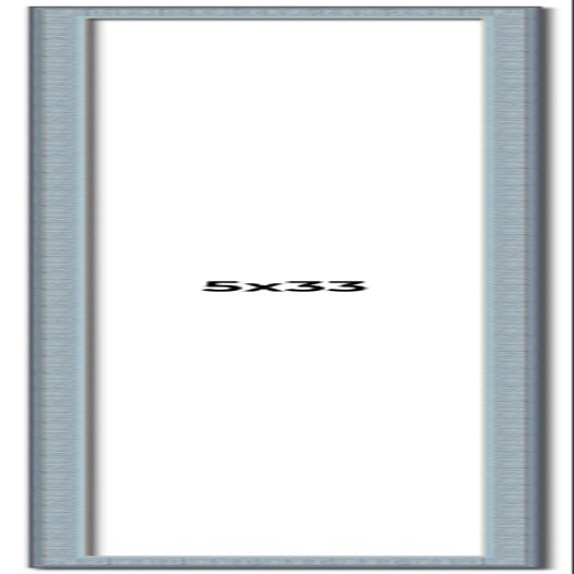 CountryArtHouse 5x33 Frame Blue Solid Wood Picture Frame - Complete Modern Photo Frame Includes UV Acrylic Plexiglass, Acid Free Foam Backing Board and Hanging Hardware