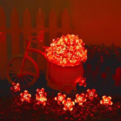 Cherry Blossom String Lamp, Solar Term Atmosphere Lamp, Peach Blossom Christmas Decorative Lamp, 24V Low Voltage Plug-in 100m 800 Lamp