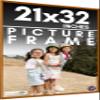21x32 Frame Honey Pecan Brown Solid Wood Picture Frame | 0.75 Inch Moulding Width | 0.5 Inch Rabbet Depth | Includes UV Acrylic Plexiglass, Acid Free Foam Backing Board and Hanging Hardware view 1
