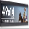 CountryArtHouse 49x14 Frame Black Solid Wood Picture Frame - Complete Modern Photo Frame Includes UV Acrylic Plexiglass, Acid Free Foam Backing Board and Hanging Hardware view 1