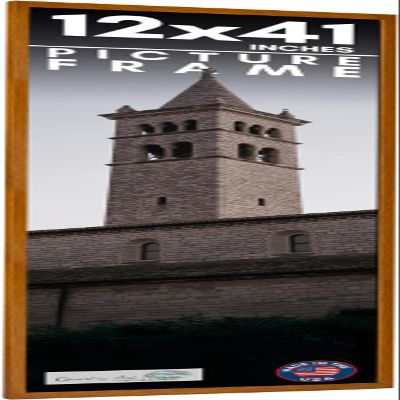12x41 Frame Honey Pecan Brown Solid Wood Picture Frame | 0.75 Inch Moulding Width | 0.5 Inch Rabbet Depth | Includes UV Acrylic Plexiglass, Acid Free Foam Backing Board and Hanging Hardware