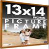 13x14 Frame Honey Pecan Brown Solid Wood Picture Frame | 0.75 Inch Moulding Width | 0.5 Inch Rabbet Depth | Includes UV Acrylic Plexiglass, Acid Free Foam Backing Board and Hanging Hardware view 1