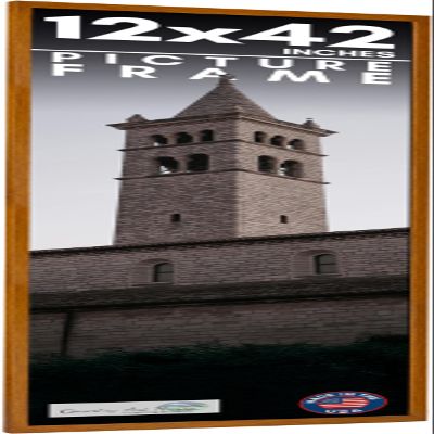 12x42 Frame Honey Pecan Brown Solid Wood Picture Frame | 0.75 Inch Moulding Width | 0.5 Inch Rabbet Depth | Includes UV Acrylic Plexiglass, Acid Free Foam Backing Board and Hanging Hardware