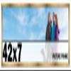 CountryArtHouse 42x7 Frame Gold Bronze Modern Solid Wood Picture Frame | 0.75 Inch Moulding Width | Includes UV Acrylic Plexiglass, Acid Free Foam Backing Board and Hanging Hardware view 1