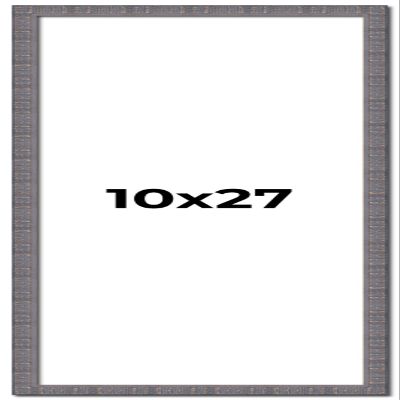 10x27 Frame Slate Blue Distressed Rustic Solid Wood Picture Frame | 0.75 Inch Moulding Width | Includes UV Acrylic Plexiglass, Acid Free Foam Backing Board and Hanging Hardware | Sonoma Collection