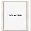 CountryArtHouse 11x31 Frame White Wash Solid Wood Picture Frame | 0.8125 Inch Moulding Width | Includes UV Acrylic Plexiglass, Acid Free Foam Board Backing and Hanging Hardware view 1