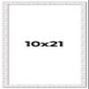 CountryArtHouse 10x21 Frame White Scuffed Rustic Solid Wood Picture Frame | 0.75 Inch Moulding Width| Includes UV Acrylic Plexiglass, Acid Free Foam Backing Board and Hanging Hardware view 1