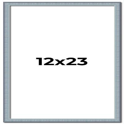 CountryArtHouse 12x23 Frame Blue Solid Wood Picture Frame - Complete Modern Photo Frame Includes UV Acrylic Plexiglass, Acid Free Foam Backing Board and Hanging Hardware