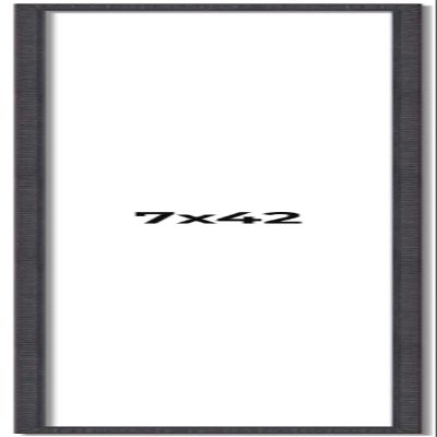 CountryArtHouse 7x42 Frame Brown Solid Wood Picture Frame - Complete Modern Photo Frame Includes UV Acrylic Plexiglass, Acid Free Foam Backing Board and Hanging Hardware