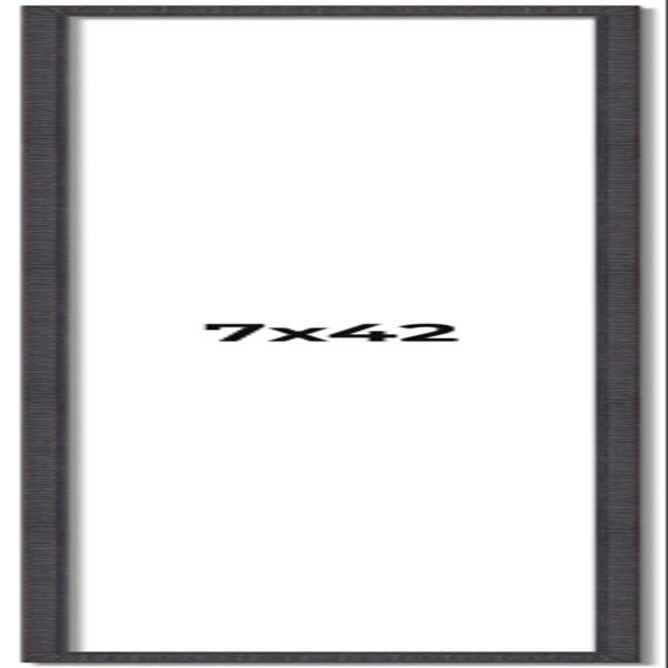 CountryArtHouse 7x42 Frame Brown Solid Wood Picture Frame - Complete Modern Photo Frame Includes UV Acrylic Plexiglass, Acid Free Foam Backing Board and Hanging Hardware