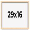 CountryArtHouse 29x16 Frame Natural Wood Picture Frame | 0.75 Inch Moulding Width | with UV Acrylic Plexiglass, Foam Board Backing & Hanging Hardware Included view 1