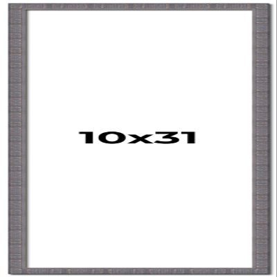 10x31 Frame Slate Blue Distressed Rustic Solid Wood Picture Frame | 0.75 Inch Moulding Width | Includes UV Acrylic Plexiglass, Acid Free Foam Backing Board and Hanging Hardware | Sonoma Collection