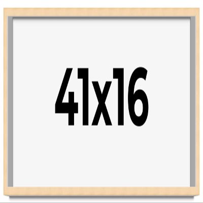 CountryArtHouse 41x16 Frame Natural Wood Picture Frame | 0.75 Inch Moulding Width | with UV Acrylic Plexiglass, Foam Board Backing & Hanging Hardware Included