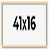 CountryArtHouse 41x16 Frame Natural Wood Picture Frame | 0.75 Inch Moulding Width | with UV Acrylic Plexiglass, Foam Board Backing & Hanging Hardware Included view 1