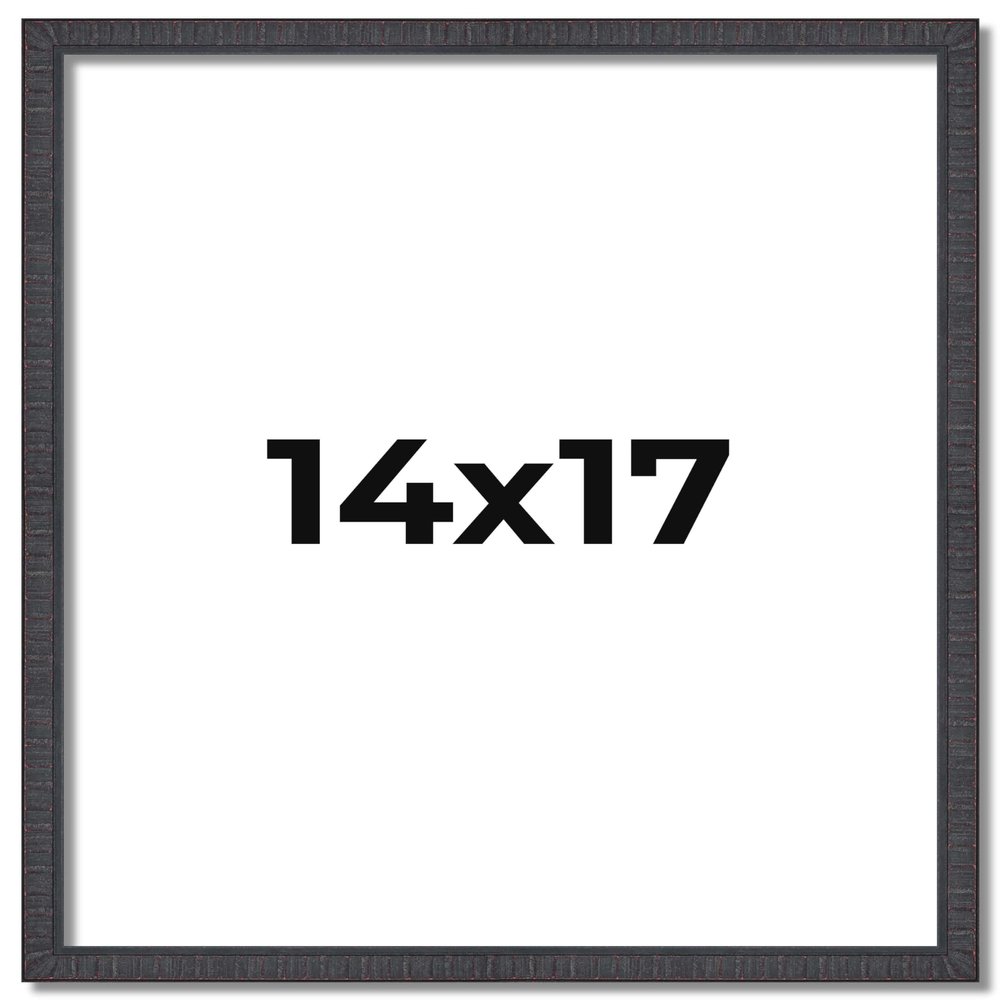 CountryArtHouse 14x17 Frame Brown Solid Wood Picture Frame - Complete Modern Photo Frame Includes UV Acrylic Plexiglass, Acid Free Foam Backing Board and Hanging Hardware