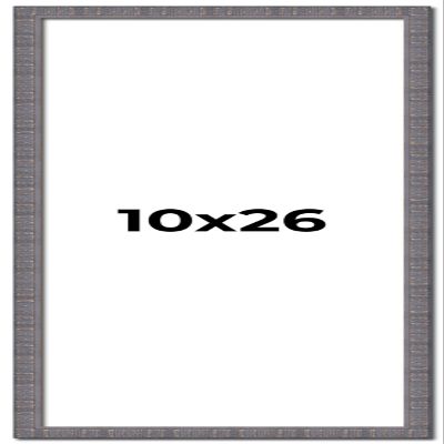 10x26 Frame Slate Blue Distressed Rustic Solid Wood Picture Frame | 0.75 Inch Moulding Width | Includes UV Acrylic Plexiglass, Acid Free Foam Backing Board and Hanging Hardware | Sonoma Collection