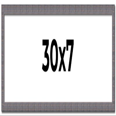 30x7 Frame Slate Blue Distressed Rustic Solid Wood Picture Frame | 0.75 Inch Moulding Width | Includes UV Acrylic Plexiglass, Acid Free Foam Backing Board and Hanging Hardware | Sonoma Collection
