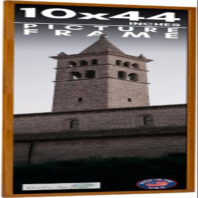 10x44 Frame Honey Pecan Brown Solid Wood Picture Frame | 0.75 Inch Moulding Width | 0.5 Inch Rabbet Depth | Includes UV Acrylic Plexiglass, Acid Free Foam Backing Board and Hanging Hardware