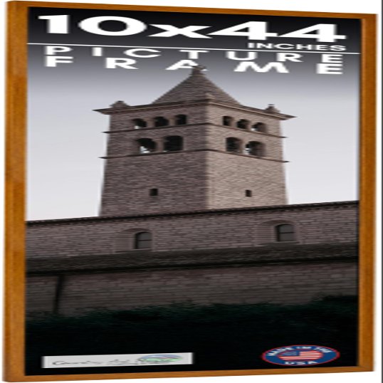 10x44 Frame Honey Pecan Brown Solid Wood Picture Frame | 0.75 Inch Moulding Width | 0.5 Inch Rabbet Depth | Includes UV Acrylic Plexiglass, Acid Free Foam Backing Board and Hanging Hardware
