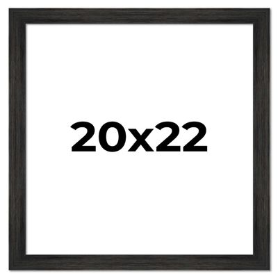 CountryArtHouse 20x22 Frame Black Barnwood Picture Frame Includes UV Acrylic Plexiglass, Acid Free Foam Backing Board and Hanging Hardware