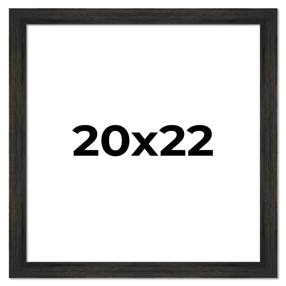 CountryArtHouse 20x22 Frame Black Barnwood Picture Frame Includes UV Acrylic Plexiglass, Acid Free Foam Backing Board and Hanging Hardware