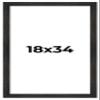CountryArtHouse 18x34 Frame Black Barnwood Picture Frame Includes UV Acrylic Plexiglass, Acid Free Foam Backing Board and Hanging Hardware view 1