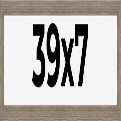 CountryArtHouse 39x7 Frame Gray Barnwood Picture Frame - Complete Modern Photo Frame Includes UV Acrylic Plexiglass, Acid Free Foam Backing Board and Hanging Hardware