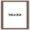 CountryArtHouse 16x32 Frame Brown Distressed Barnwood Picture Frame | Rustic Farmhouse Photo Frame Includes UV Acrylic Plexiglass, Acid Free Foam Backing Board and Hanging Hardware view 1