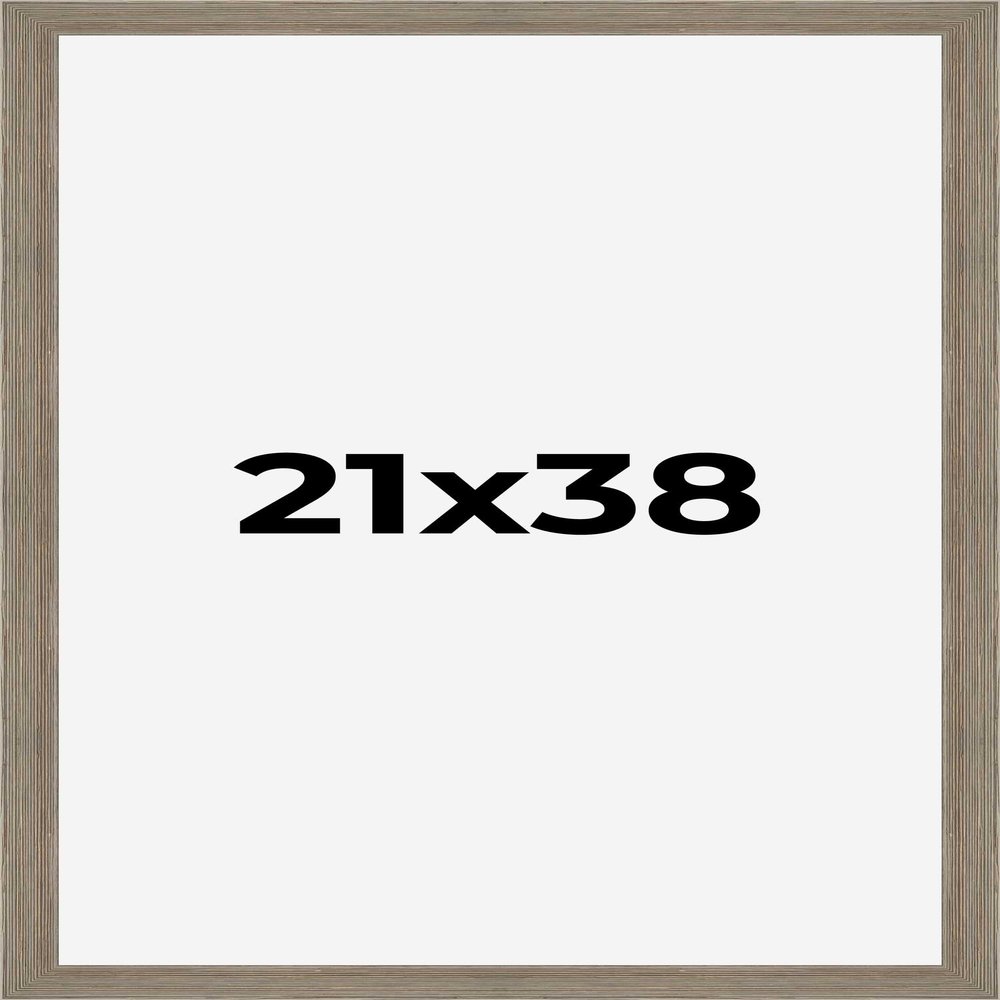 CountryArtHouse 21x38 Frame Gray Barnwood Picture Frame Includes UV Acrylic Plexiglass, Acid Free Foam Backing Board and Hanging Hardware