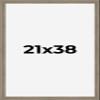 CountryArtHouse 21x38 Frame Gray Barnwood Picture Frame Includes UV Acrylic Plexiglass, Acid Free Foam Backing Board and Hanging Hardware view 1