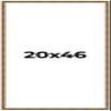CountryArtHouse 20x46 Frame Gold Solid Wood Picture Frame - Complete Modern Photo Frame Includes UV Acrylic Plexiglass, Acid Free Foam Backing Board and Hanging Hardware view 1