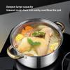 12 Piece Stainless Steel Cookware Set, Kitchen Removable Handle Pots and Pans Set, Frying Pans Saucepans with Lid, Golden Handles for All Stoves (12 pcs/with Kettle) view 4