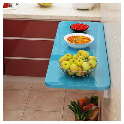 Laundry Floating Folding Table, Wood Wall Mounted Folding Table, fold down table, Folding Kitchen Table, Drop Leaf Dining Stable Sturdy Table With Bracket, Wall Shelf Computer Desks Workstations ( Col