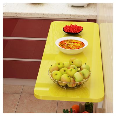 Laundry Floating Folding Table, Wood Wall Mounted Folding Table, fold down table, Folding Kitchen Table, Drop Leaf Dining Stable Sturdy Table With Bracket, Wall Shelf Computer Desks Workstations ( Col