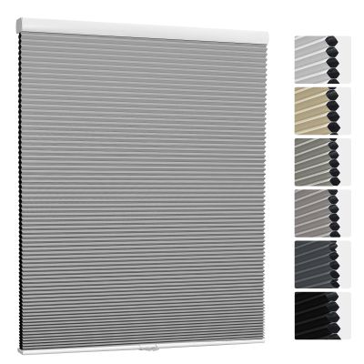 Keego Cellular Shades Cordless Honeycomb Blinds Heat Insulated Custom Size Easy to Install Blackout Blinds for Windows Shades for Bedroom Windows (Light Grey, 67" W x 72" H)