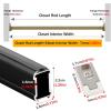 HDYZJQ Laundry Room/Wardrobe Closet Rod, Detachable Wall Mounted Closet Bar, Garment Bar with 2 Flange Sockets, 20/28/32/38/40/46/50/56 Inch Long(Silver,28in/71cm) view 2