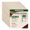 Amrules Cheese Cloths for Straining, 10PCS 20x20 Inch Grade 100 Cheese Cloth, Reusable Washable Unbleached Pure Cotton Cheesecloth for Cooking and Cheese Making with Hemmed Edge view 1