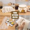 Amrules Cheese Cloths for Straining, 10PCS 20x20 Inch Grade 100 Cheese Cloth, Reusable Washable Unbleached Pure Cotton Cheesecloth for Cooking and Cheese Making with Hemmed Edge view 4