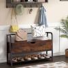 FIORIOM Shoe Storage Bench, Entryway Bench with Lift Top Storage Box, Industrial Style Shoe Storage Organizer, Shoe Bench Rack for Entryway, Hallway, Bedroom, Living Room view 1