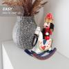 SEWACC Wooden Nutcracker 30CM Christmas Nutcracker Figures on Christmas Traditional Wooden Santa Nutcracker Ornaments for Shelves Tables view 3